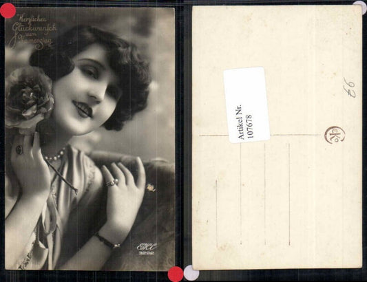 107678,Schöne Frau Rosen Perlenkette Edwardian Girl Lady Sexy Erotik