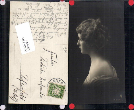 107887,PFB Schöne Frau Profile Pose Edwardian Girl Portrait