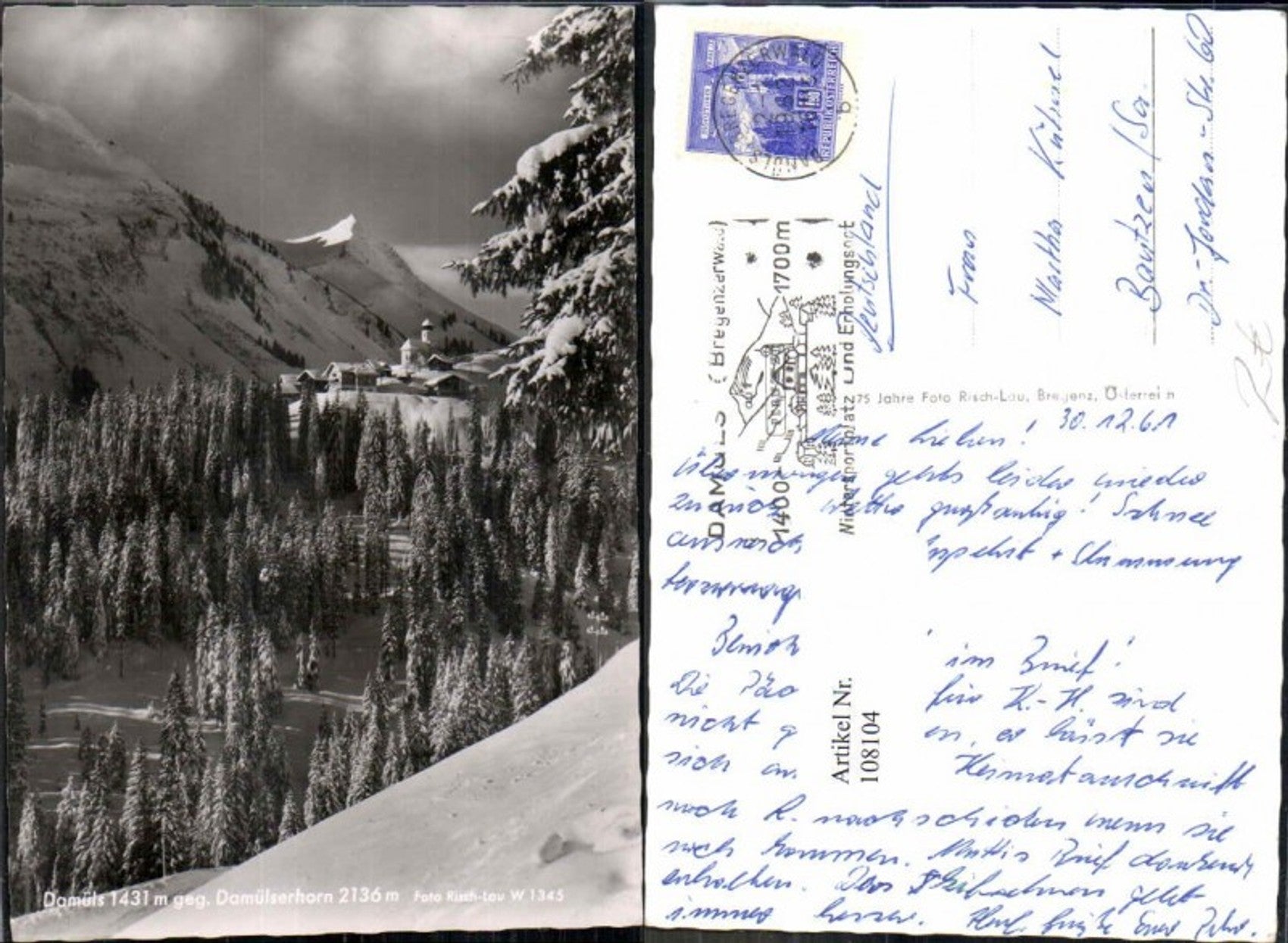 Alte Ansichtskarte – Old Postcard