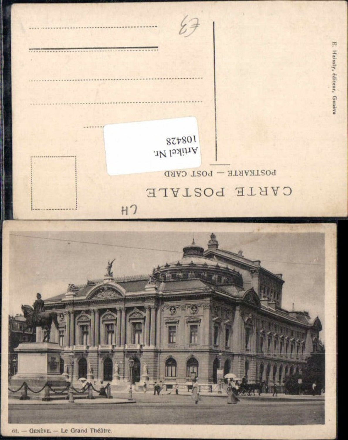 108428,Genf Geneve Le Grand Theater 1910