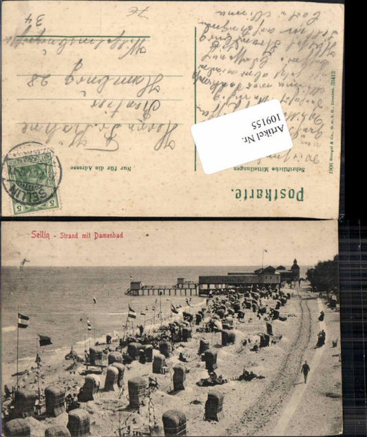 109155,Sellin auf Rügen Strand Strandleben Damenbad