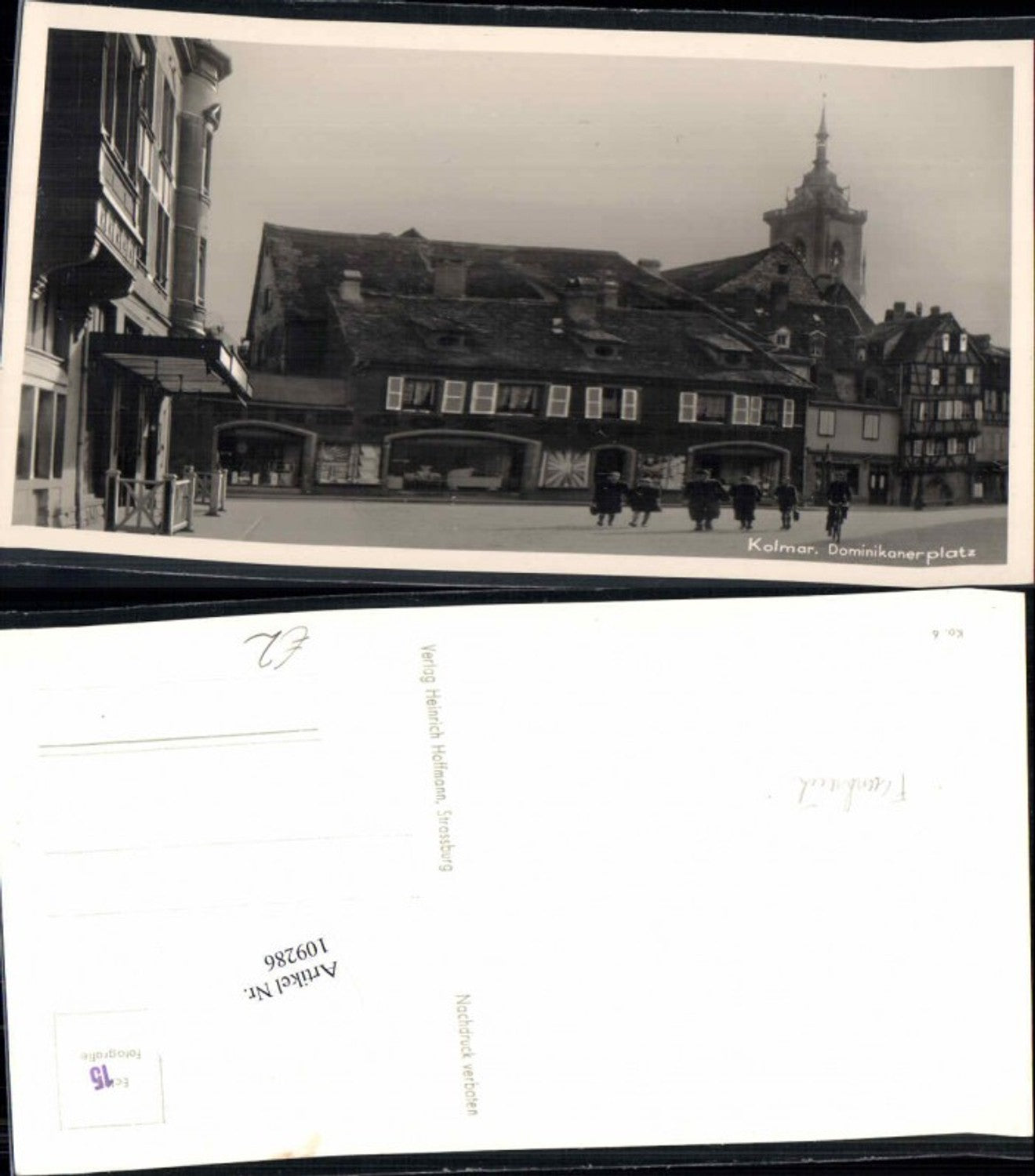109286,Kolmar Colmar Dominikanerplatz Leute Geschäfte