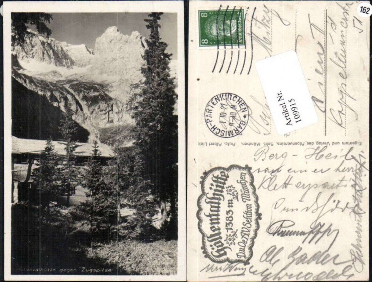 109915,Höllentalhütte bei Garmisch Partenkirchen