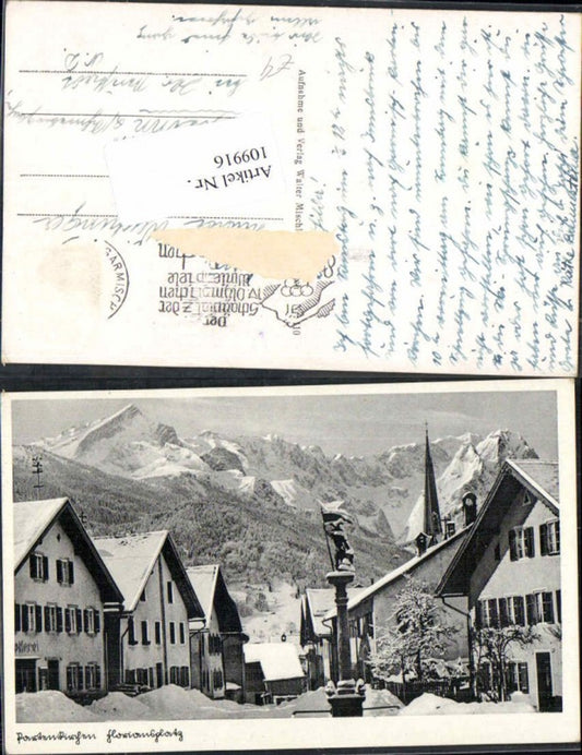 109916,Partenkirchen Hauptplatz im Winter