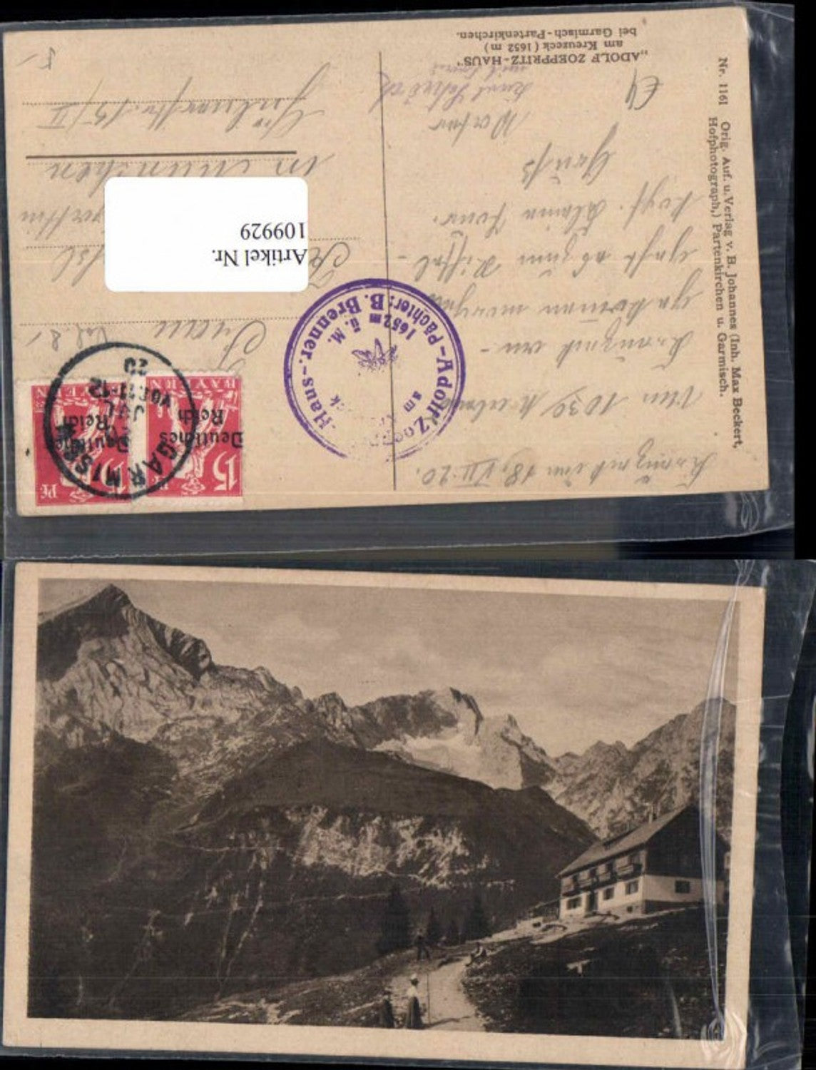 109929,Adolf Zoeppritz Haus Kreuzeck Garmisch Partenkirchen