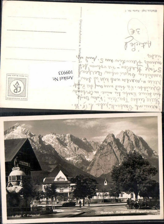 109934, Aerial photograph of Tuningen around 1939, Field Post Office, Black Forest-Baar District