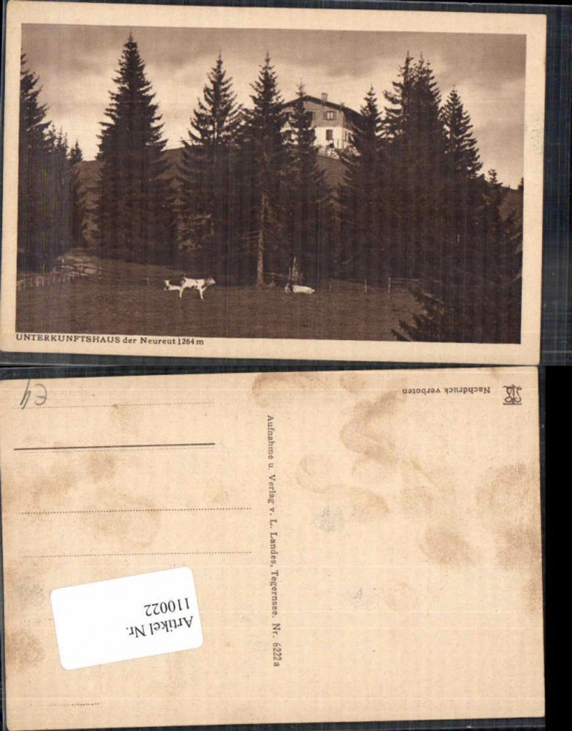 110022,Unterkunftshaus der Neureut b. Tegernsee