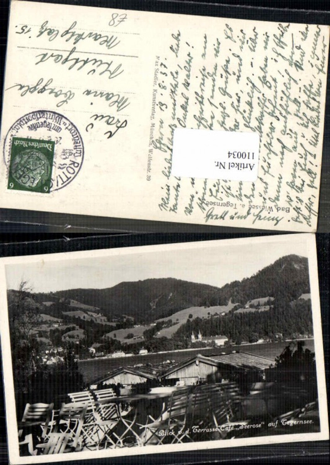110034,Gasthaus Seerose bei Tegernsee 1938 Rottach