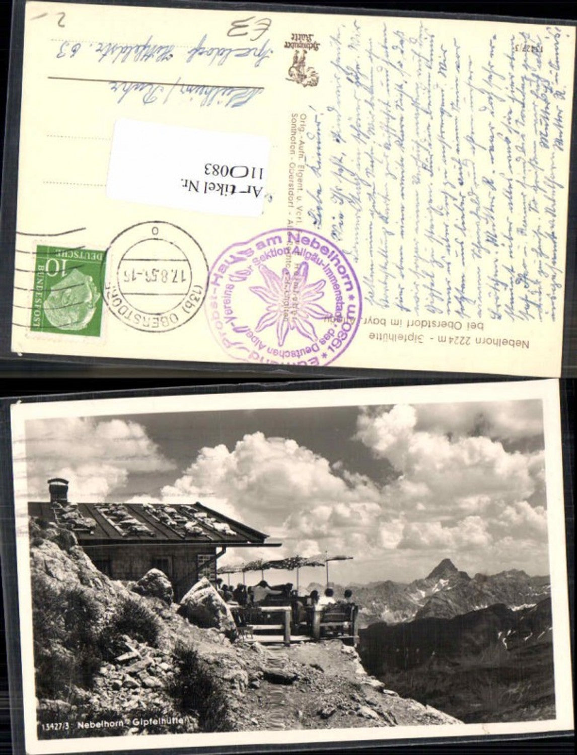 110083,Nebelhorn Gipfelhütte bei Oberstdorf  im Allgäu