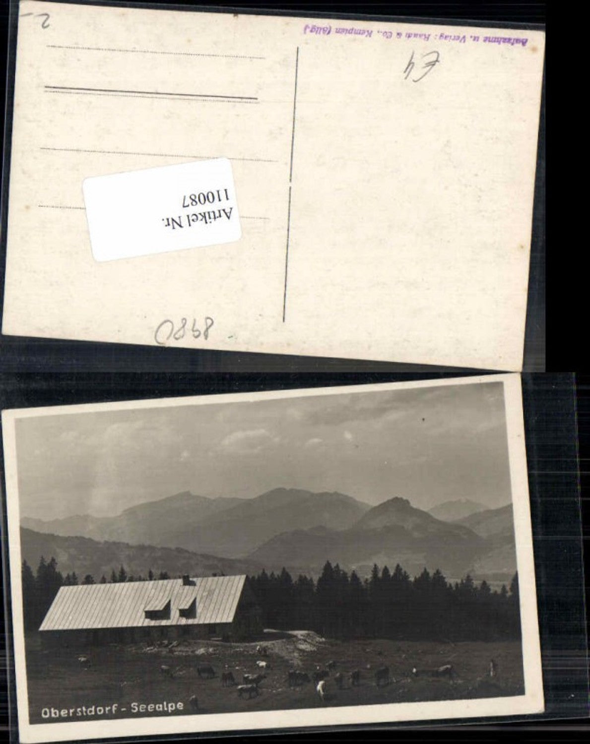 110087,RAR FotoAK Oberstdorf Seealpe  Allgäu 1930