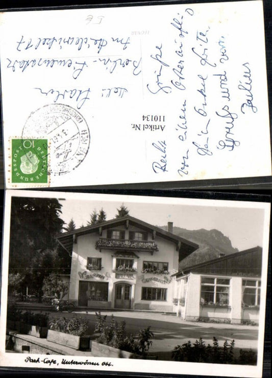 110134,Unterwössen Oberbayern Park Cafe Gasthaus Konditorei