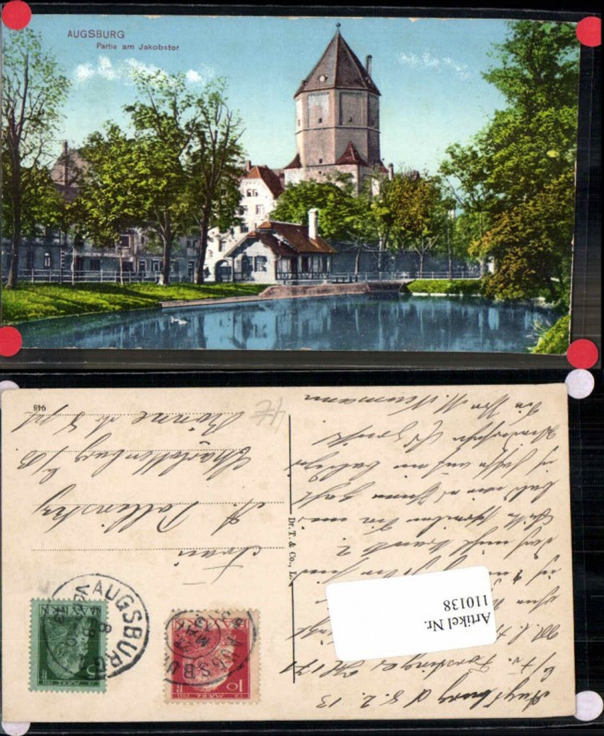 110138,Augsburg Partie am Jakobstor 1913