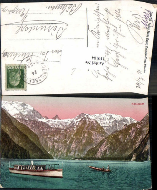 110184,Königsee bei Berchtesgaden m. Boot Schiff 1909
