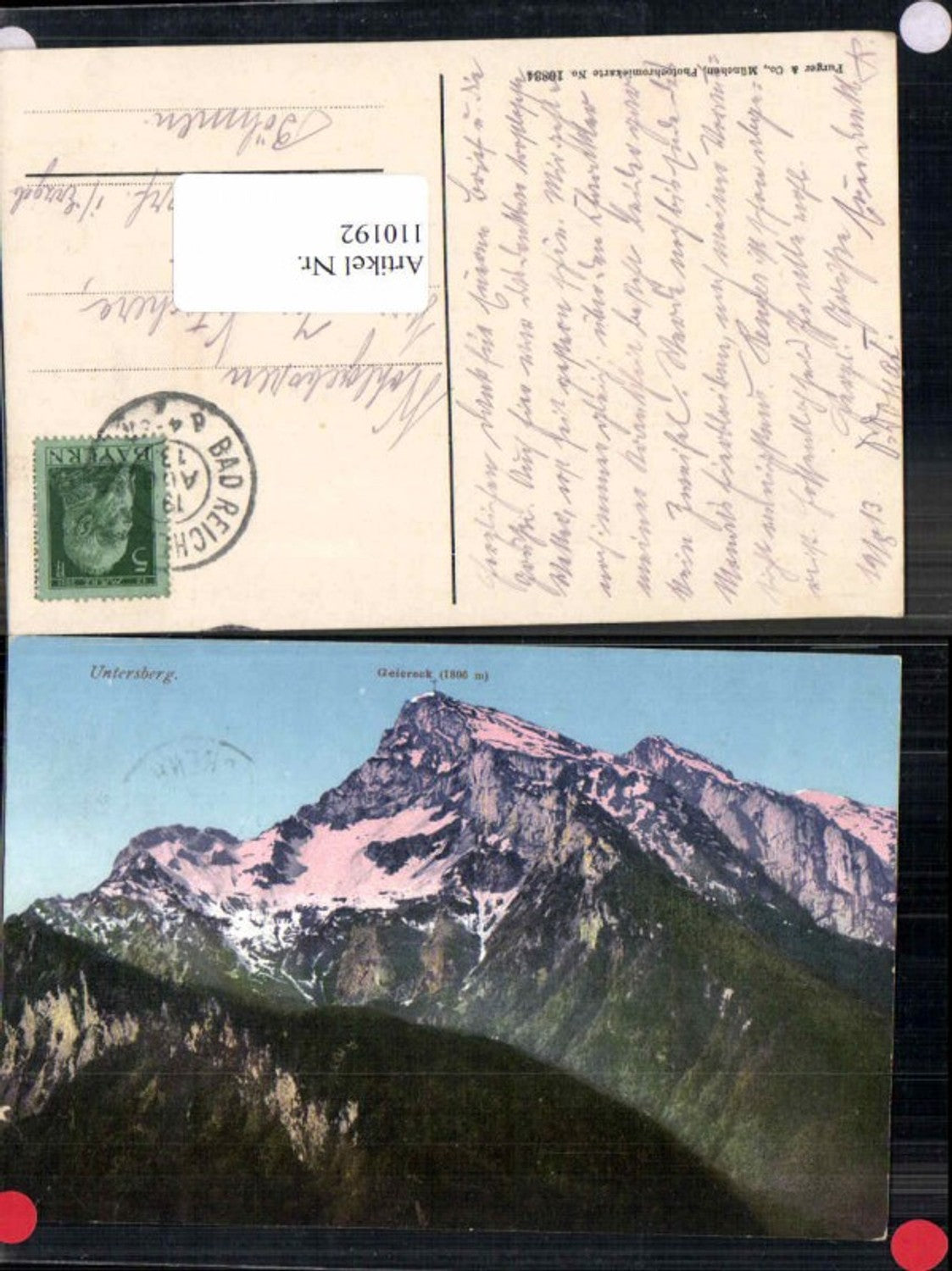 110192,Untersberg m. Geiereck pub Purger Co 10834