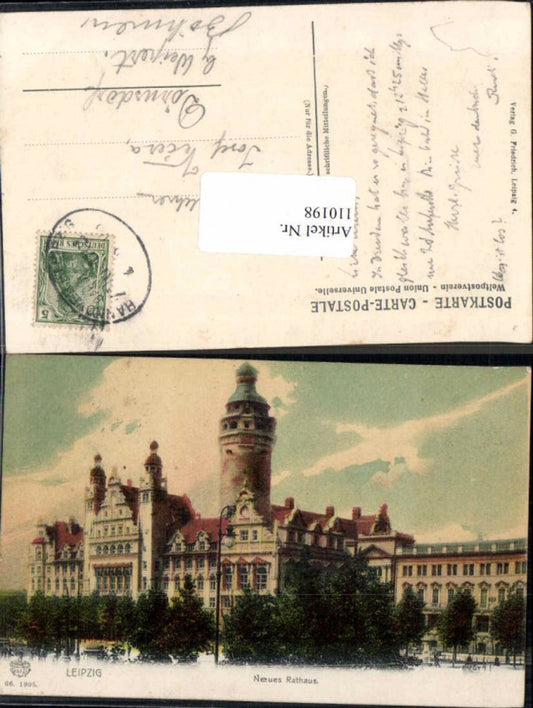 110198,Leipzig Neues Rathaus Partie 1905