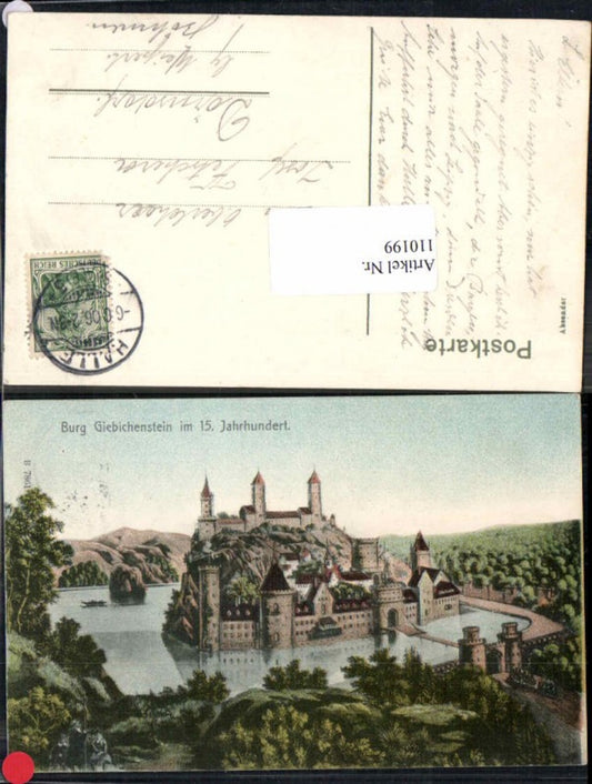 110199,Burg Giebichenstein im 15. Jahrhundert Halle a.d. Saale