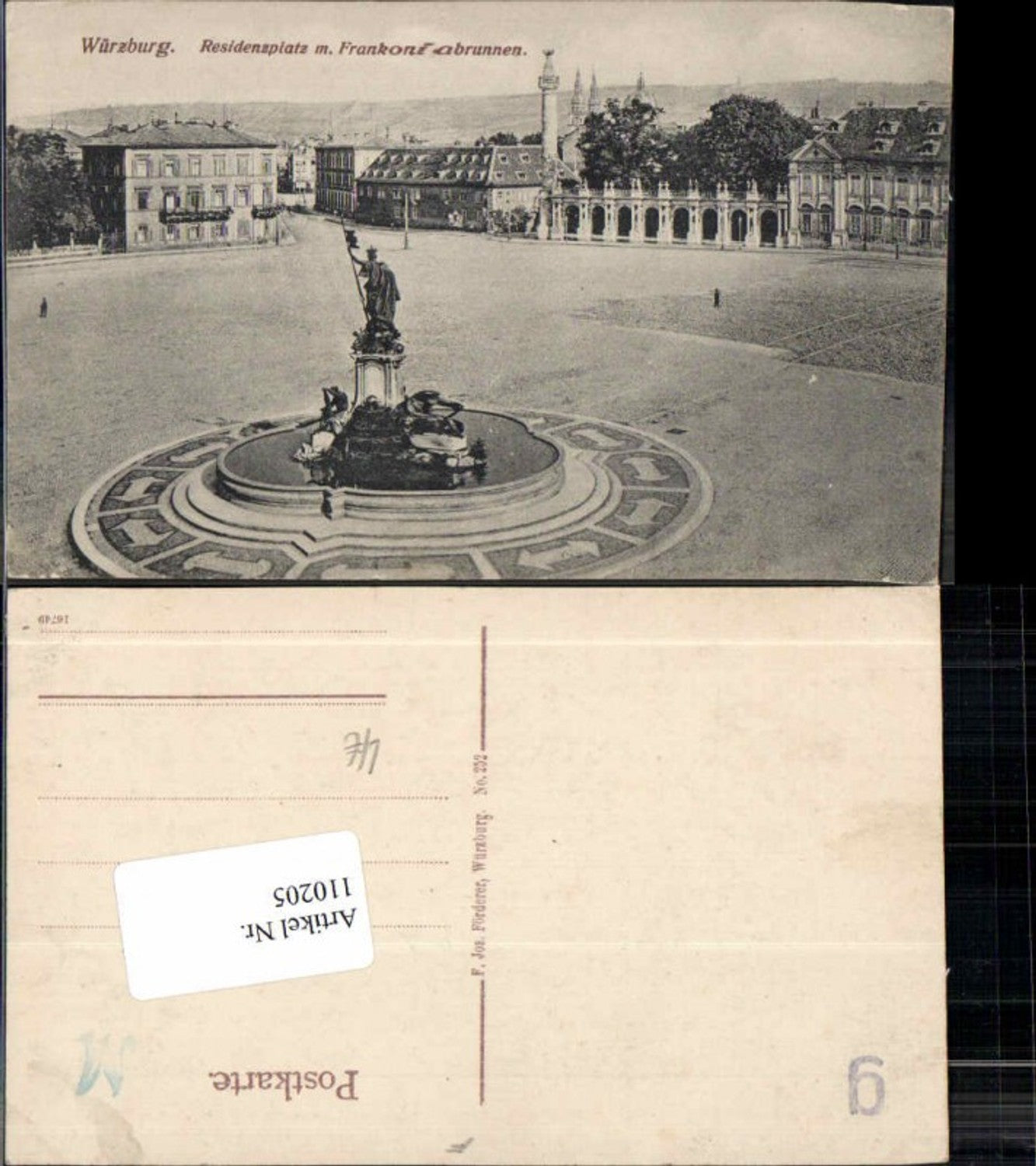 110205,Würzburg Residenzplatz Frankoniabrunnen