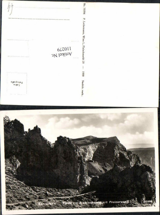 110279,Rax Reichenau Partie am Bismarcksteig m. Preinerwand 1939