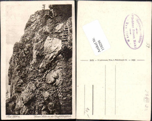 110298,Rax Grosse Leiter Teufelsbadstube bei Reichenau 1922 rot