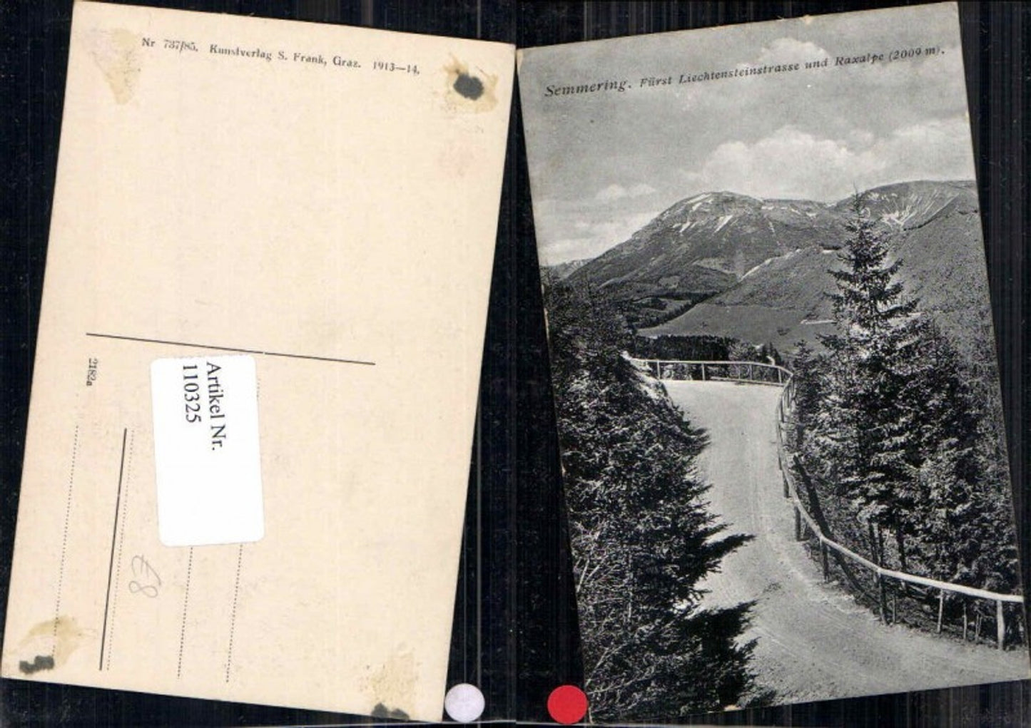 110325,Semmering Fürst Liechtensteinstrasse m. Rax Reichenau 1913