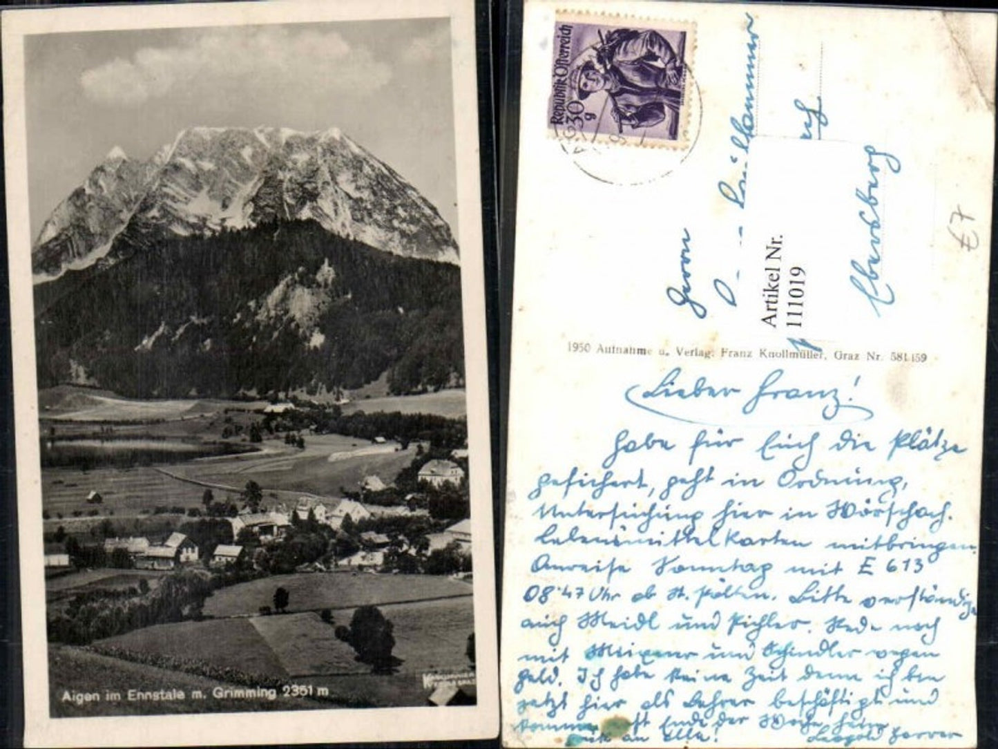 Alte Ansichtskarte – Old Postcard