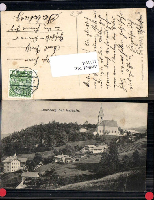 111194,Dürnberg bei Hallein Häuserpartie 1909