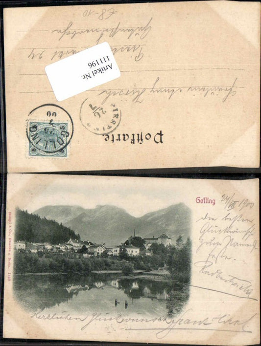 111196,Golling Partie aus dem Ort 1900