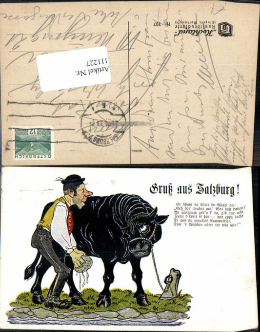111227,Salzburg Gruss aus Stier Stierwäscher