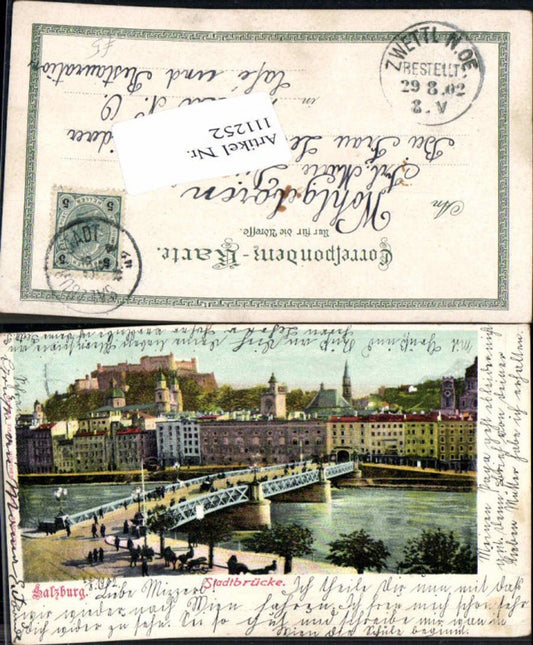 111252,Salzburg Staatsbrücke Stadtbrücke 1900