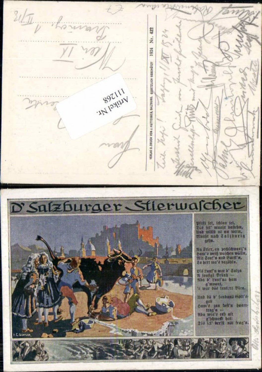 111268,Salzburg Stierwascher H.C. Gürtler Stier sign.