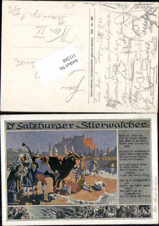 111268,Salzburg Stierwascher H.C. Gürtler Stier sign.