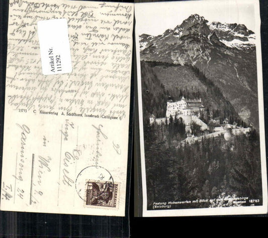 111292,Festung Hohenwerfen Werfen 1935