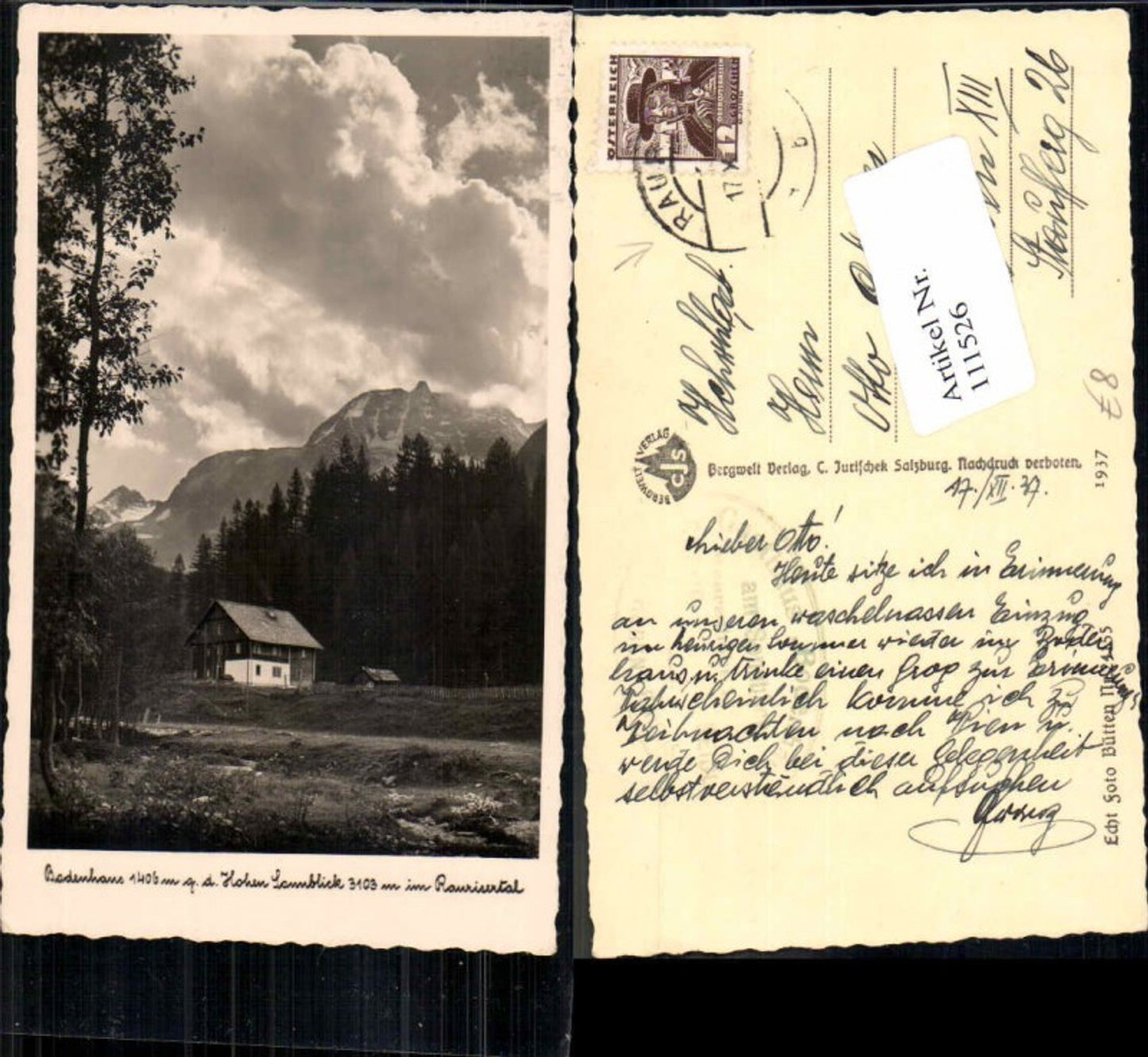 111526,Bodenhaus bei Rauris Kolm Saigurn