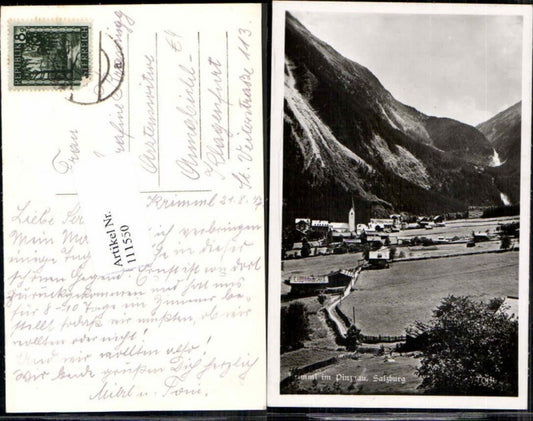 111550,Krimml im Pinzgau Ortsansicht 1947