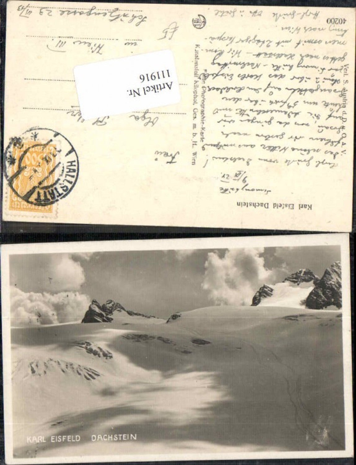 111916,Karl Eisfeld Dachstein Hallstatt Gosau