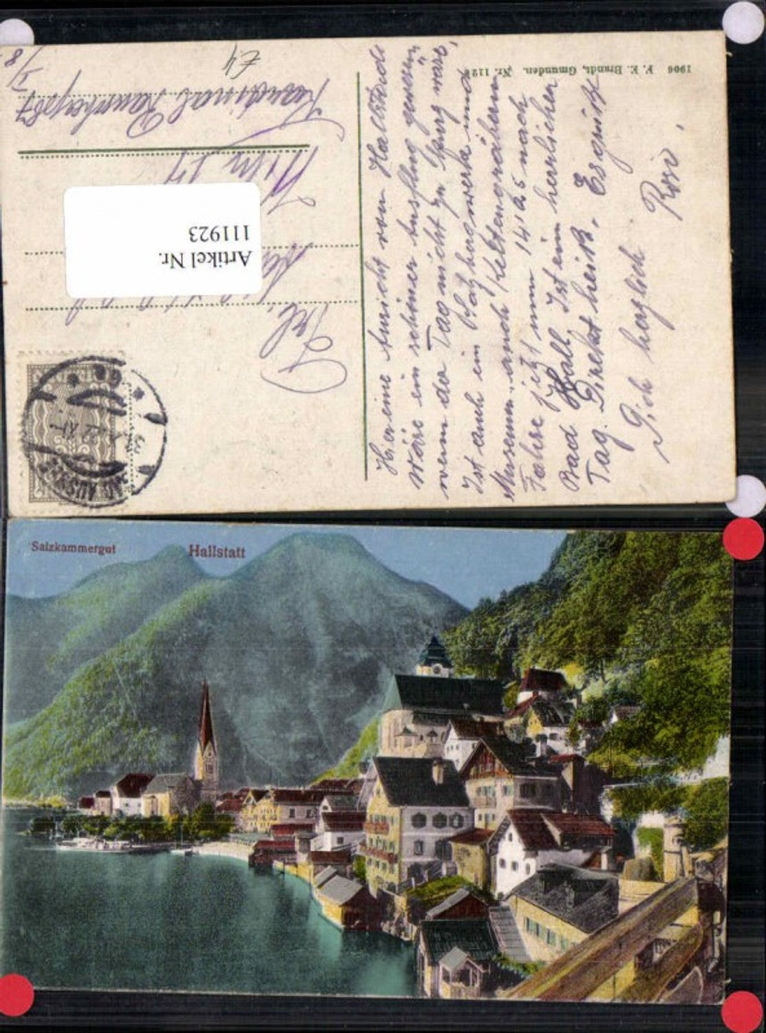 111923,Hallstatt Partie zu den Häusern Brandt 112