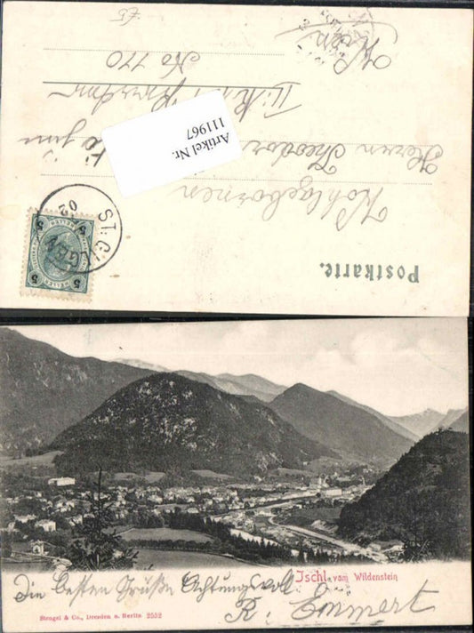 111967,Ischl vom Wildenstein Seltene Ansicht um 1900