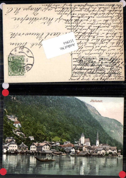 111996,Hallstatt Tolle Partie mit Ort 1910 Brandt 725