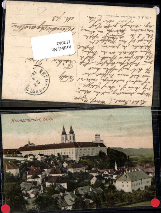 112062,Kremsmünster Partie zum Ort 1908