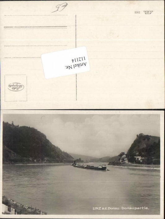 112114,Linz a.d. Donau Donaupartie mit Dampfer