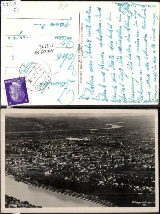 112132,Linz a.d. Donau Fliegeraufnahme Nr 880 um 1940