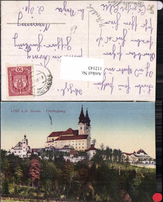 112143,Linz a.d. Donau Pöstlingberg Partie Kirche