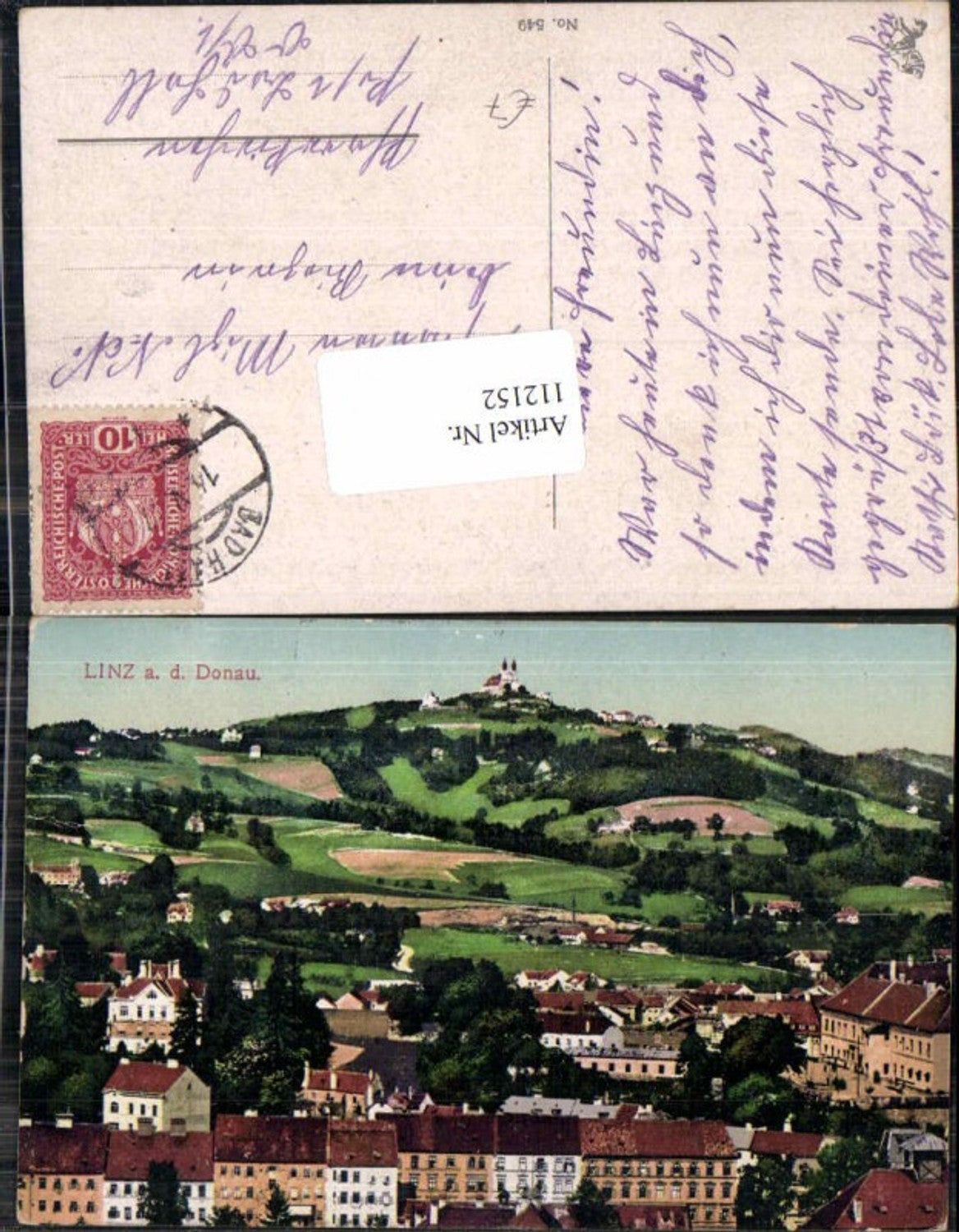 112152,Linz a.d. Donau Pöstlingberg Partie Häuser 1917