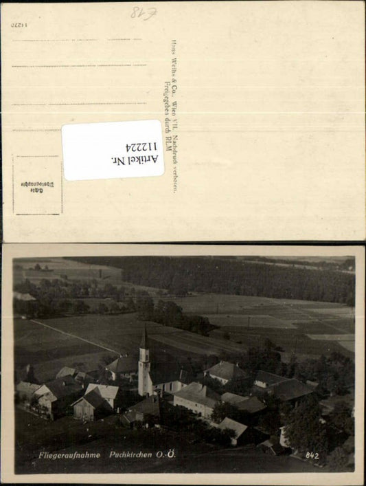 112224,Seltene Fliegeraufnahme Puchkirchen am Trattberg 1940