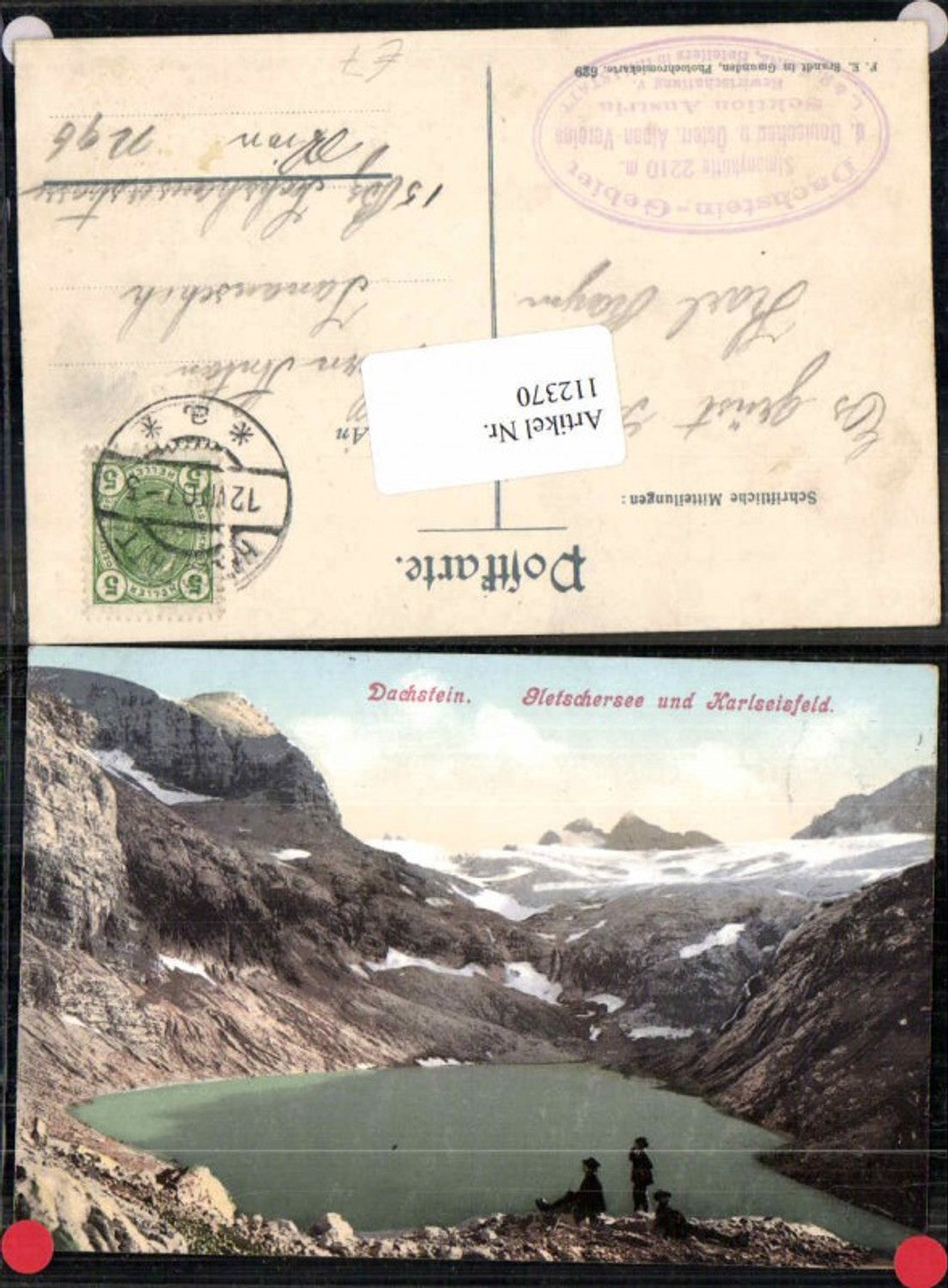 112370,Dachstein Gletschersee m. Karlseisfeld Gosau Hallstatt Brandt 629