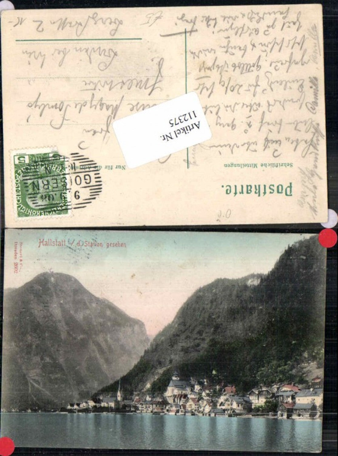 112375,Hallstatt v.d. Station aus aus 1904