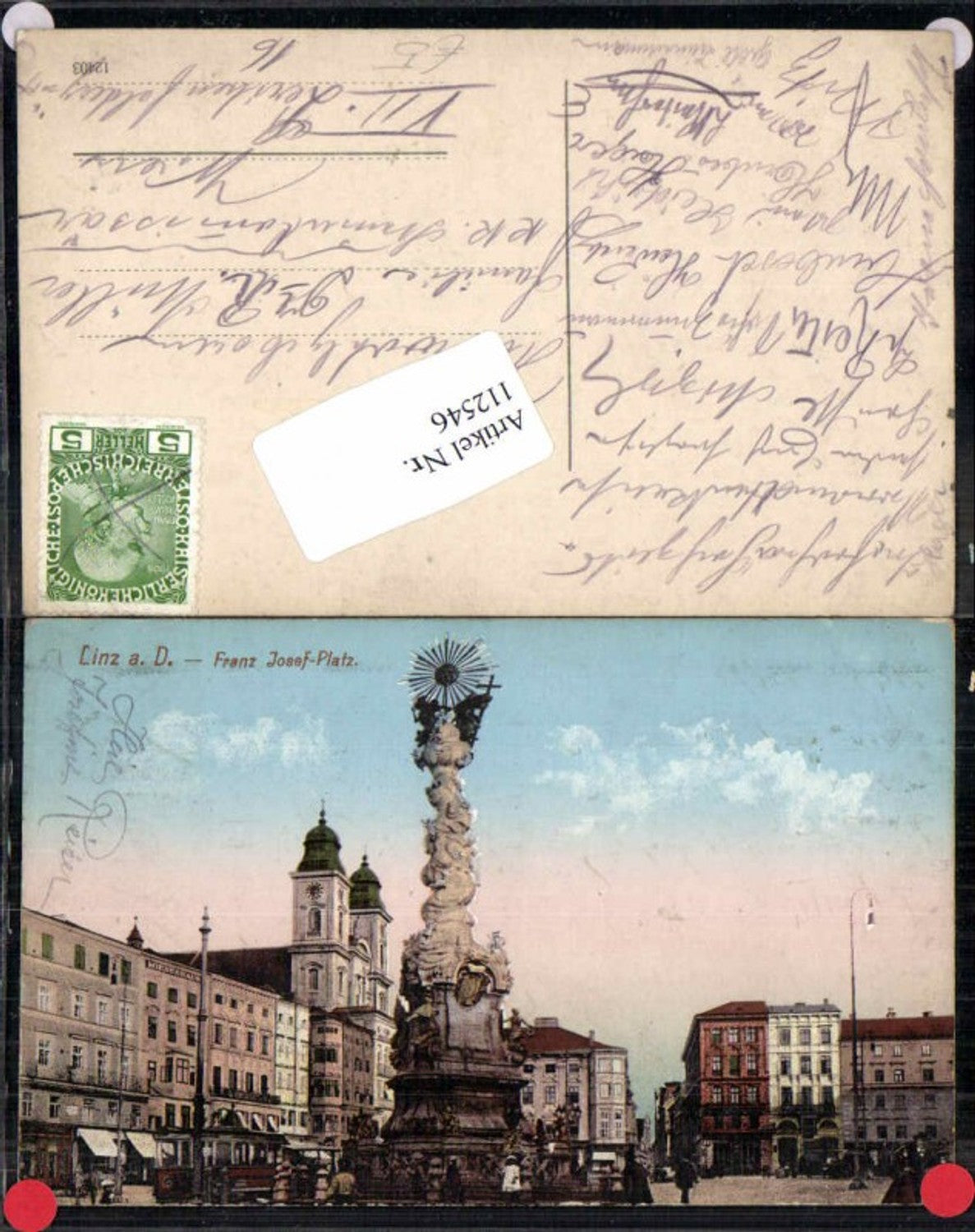 112546,Linz a.d. Donau Franz Josef Platz Strassenbahn Leute