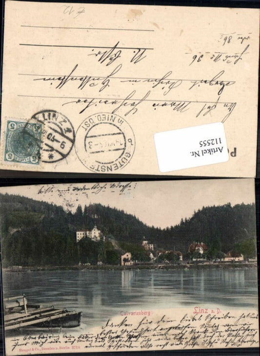 112555,Linz a.d. Donau Calvarienberg m. Villen im Wald 1904