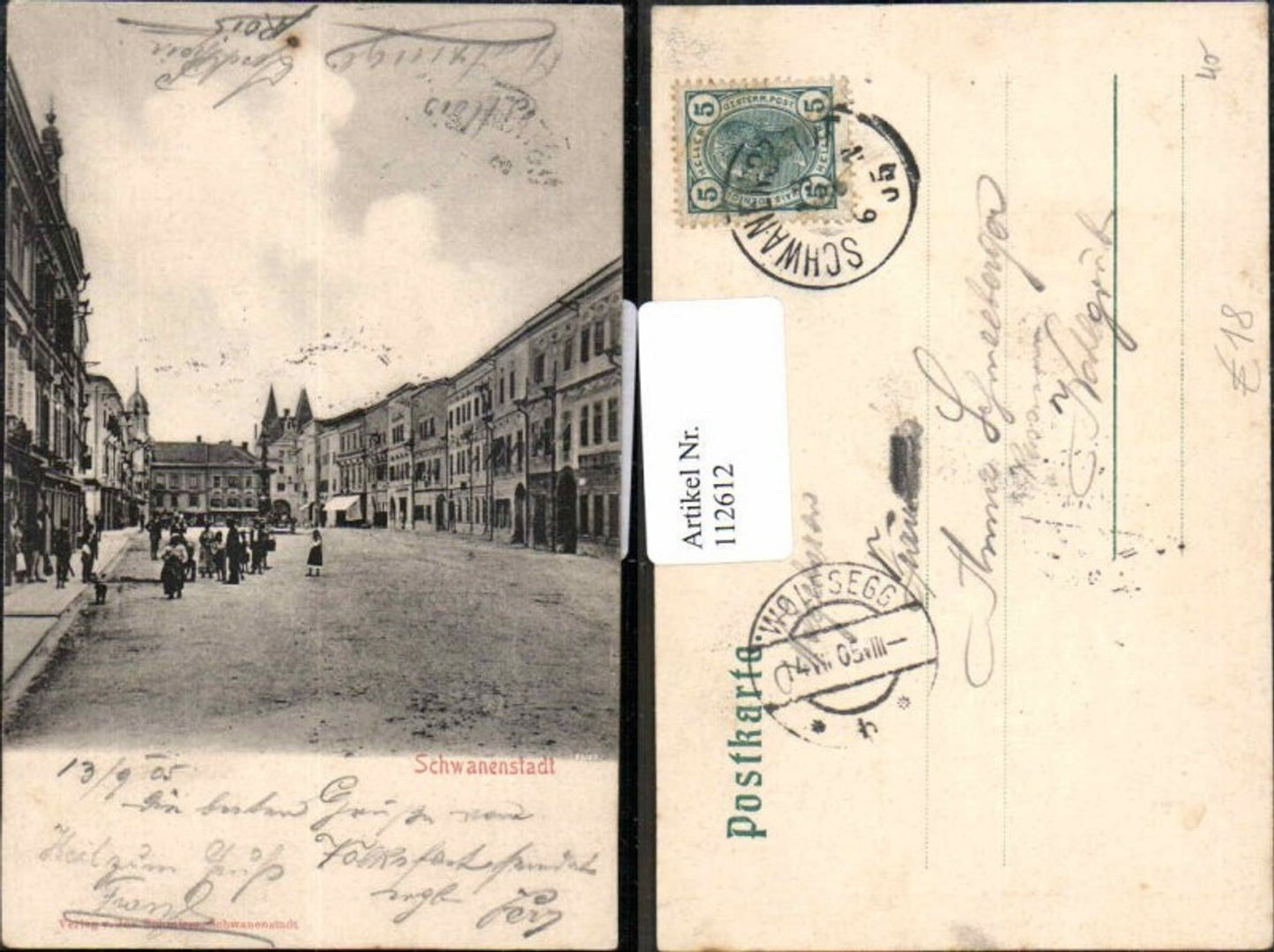 112612,Schwanenstadt Partie am Markt 1900