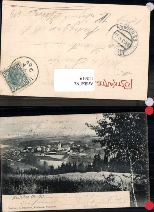 112619,Neufelden Partie zum Ort 1900